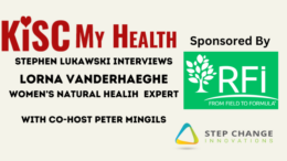 Lorna Vanderhaeghe with KISC My Health Stephen Lukawski and Peter Mingils